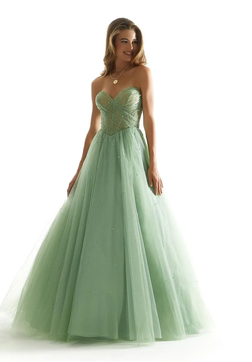 Morilee Strapless Basque Waist Ballgown 49071 sold by Terry costa product image thumbnail 4