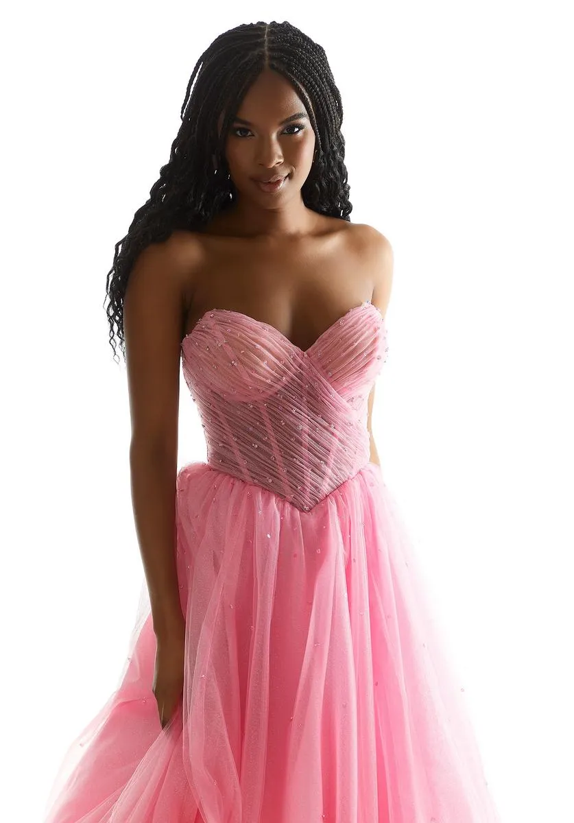 Morilee Strapless Basque Waist Ballgown 49071 sold by Terry costa product image thumbnail 3
