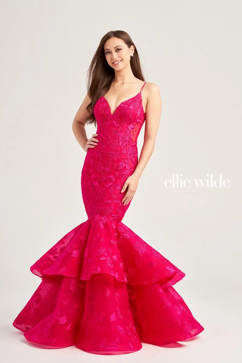 Ellie Wilde Lace Mermaid Prom Dress EW35092 sold by Terry costa product image thumbnail 2