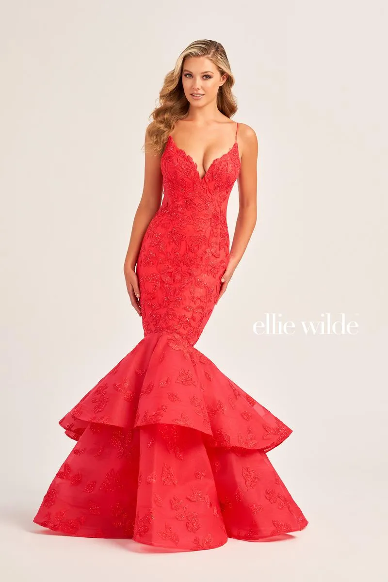 Ellie Wilde Lace Mermaid Prom Dress EW35092 sold by Terry costa product image thumbnail 5