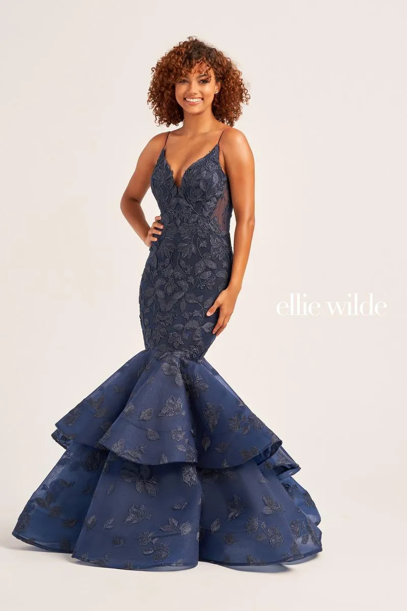 Ellie Wilde Lace Mermaid Prom Dress EW35092 sold by Terry costa product image thumbnail 4