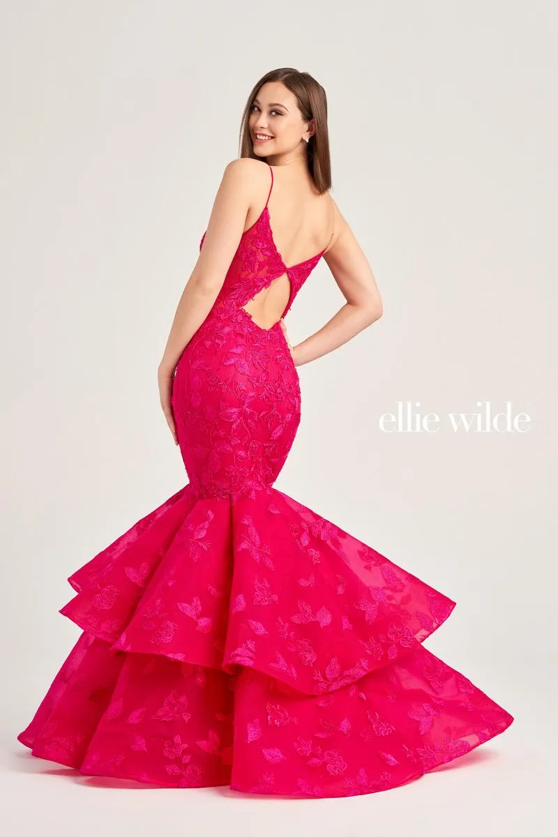 Ellie Wilde Lace Mermaid Prom Dress EW35092 sold by Terry costa product image thumbnail 3