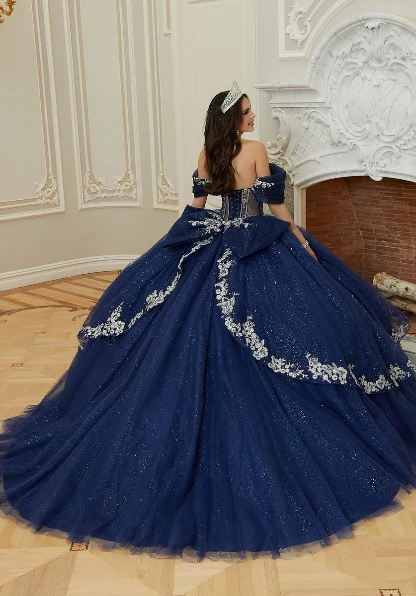 Vizcaya by Morilee Illusion Corset Quince Dress 89480 sold by Terry costa product image thumbnail 2