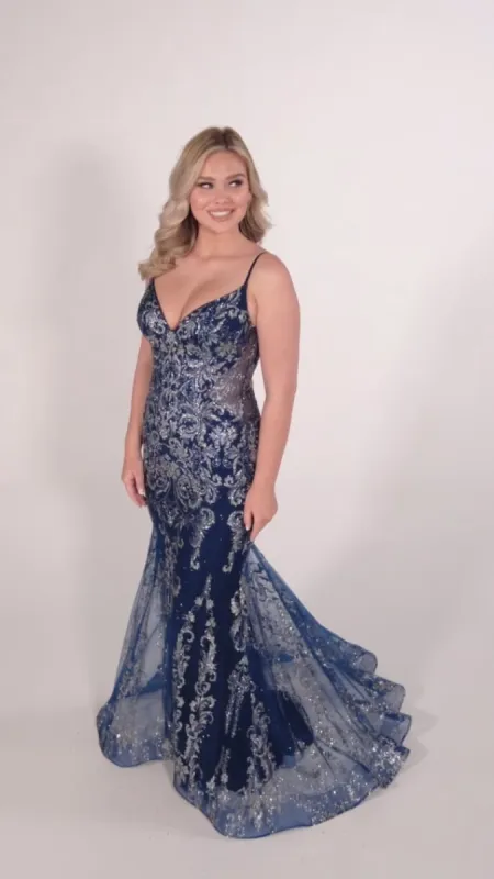 Ellie Wilde Fit and Flare Prom Dress EW34056 made by Mon Cheri