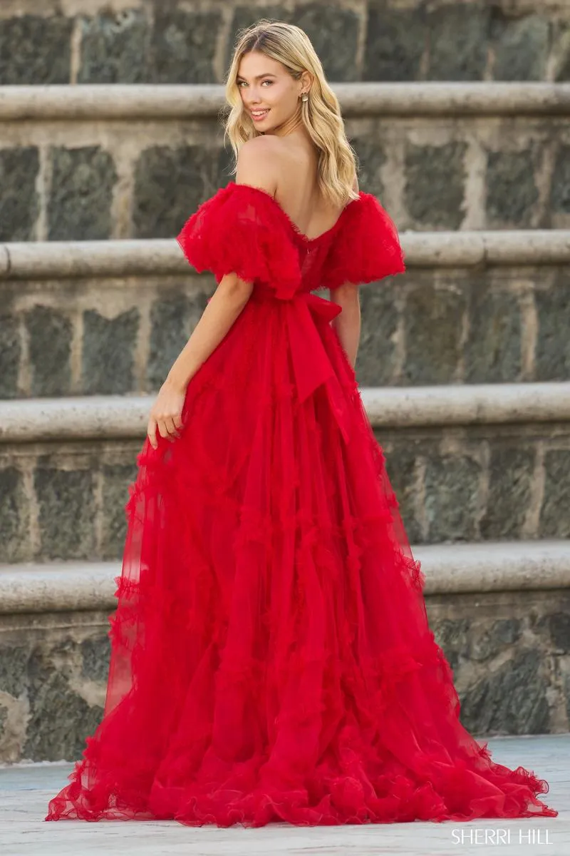 Sherri Hill Off The Shoulder Dress 55558 sold by Terry costa product image thumbnail 5