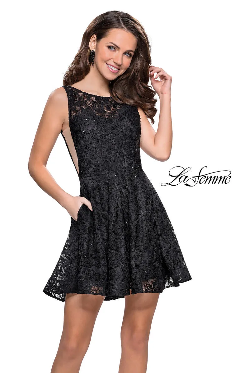 La Femme Short Cocktail Dress 26616 sold by Terry costa product image thumbnail 4