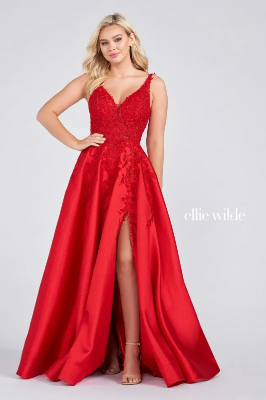 Ellie Wilde A-Line Sleeveless Prom Dress EW122074 made by Mon Cheri