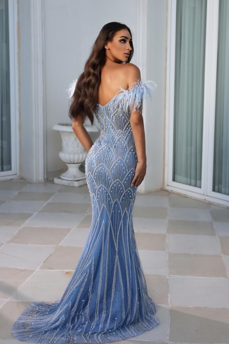 Portia and Scarlett Fringe Prom Dress PS23994 sold by Terry costa product image thumbnail 2