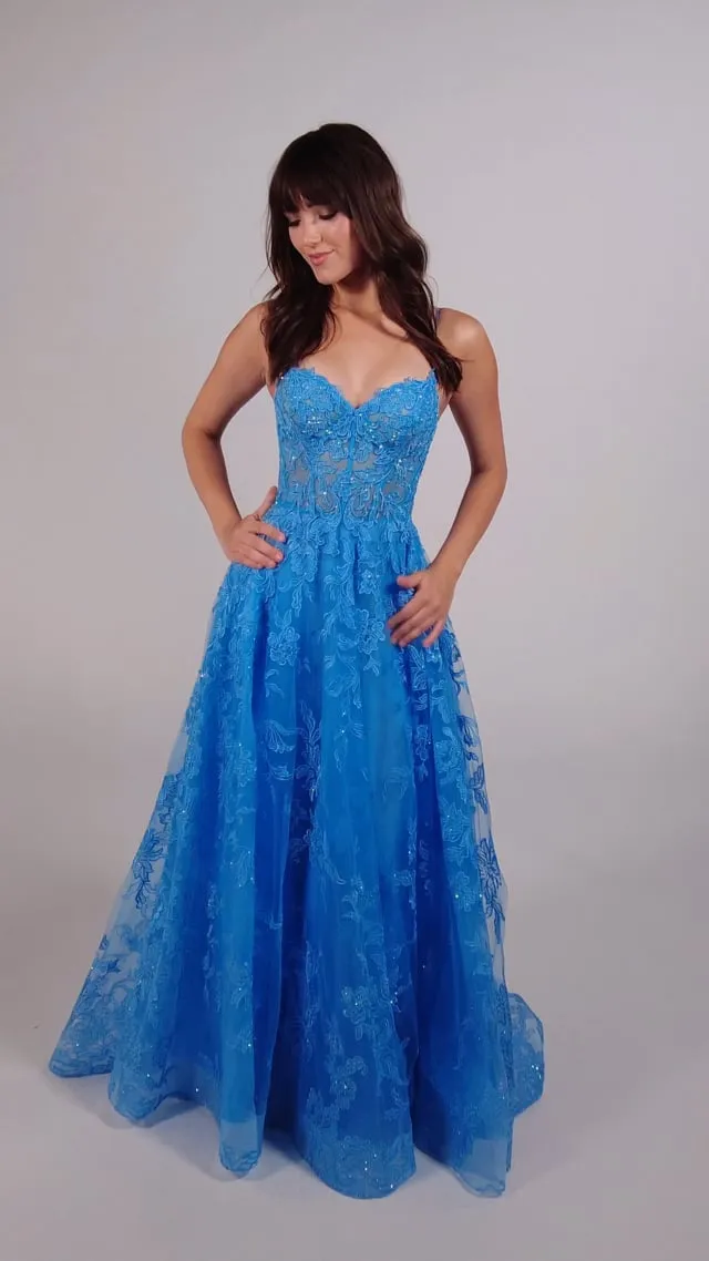 Ellie Wilde A-Line Lace Prom Dress EW35226 sold by Terry costa