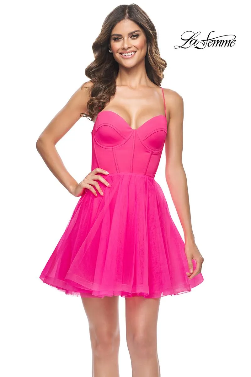 La Femme A-Line Homecoming Dress 31468 sold by Terry costa