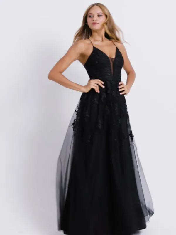 Faviana Glamour Lace A-line Prom Dress S10640 sold by Terry costa