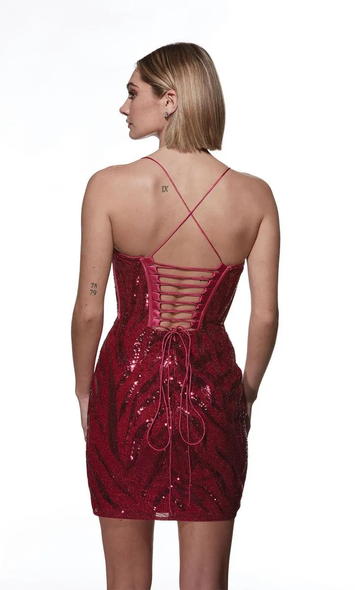 Alyce Paris Plunging Open Back HoCo Dress 4890 sold by Terry costa product image thumbnail 4