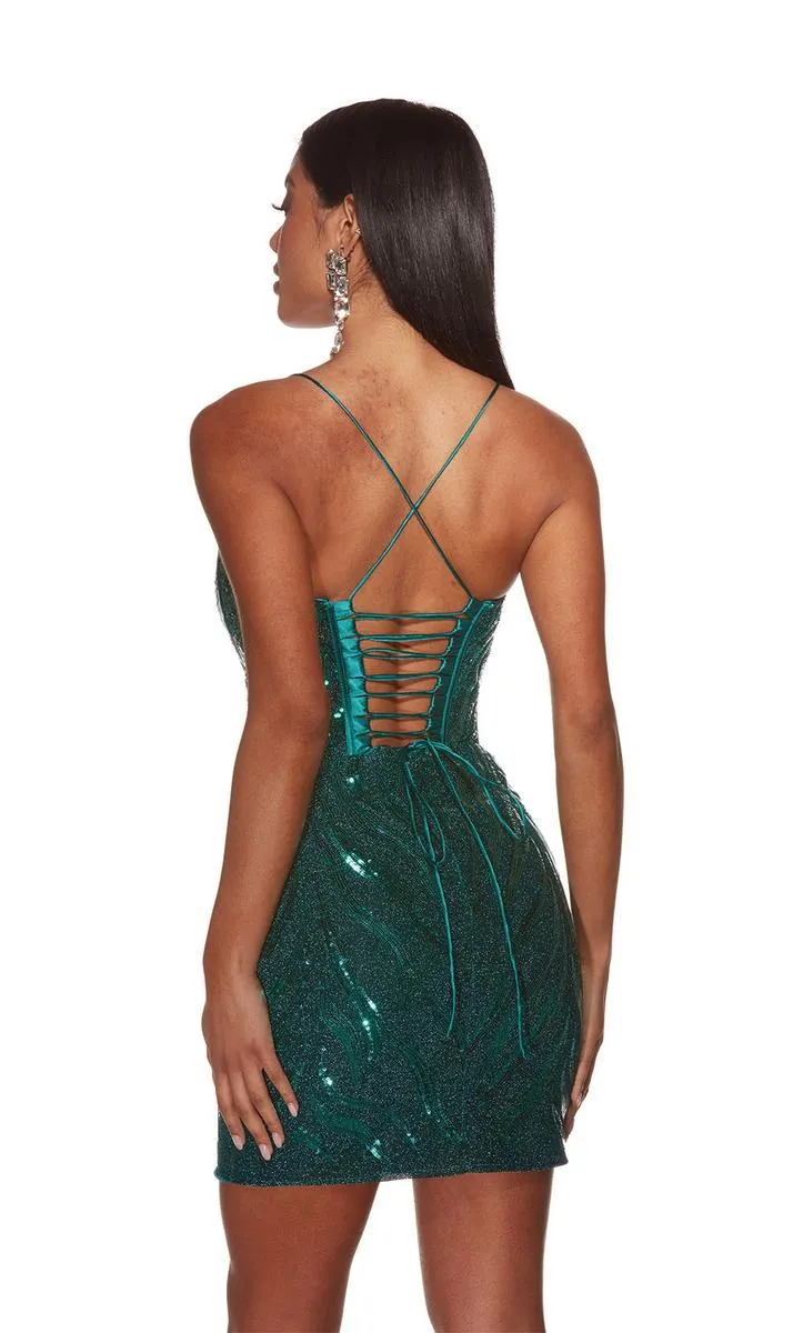 Alyce Paris Plunging Open Back HoCo Dress 4890 sold by Terry costa product image thumbnail 2