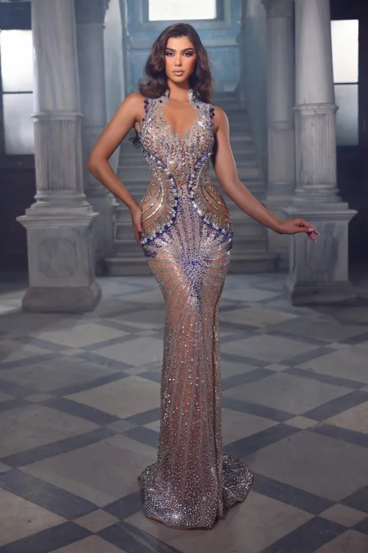 Portia and Scarlett Illusion Side Prom Dress PS23744C sold by Terry costa