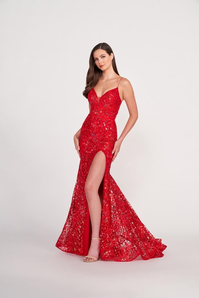 Ellie Wilde Fit and Flare Tulle Prom Dress EW34057 sold by Terry costa product image thumbnail 4