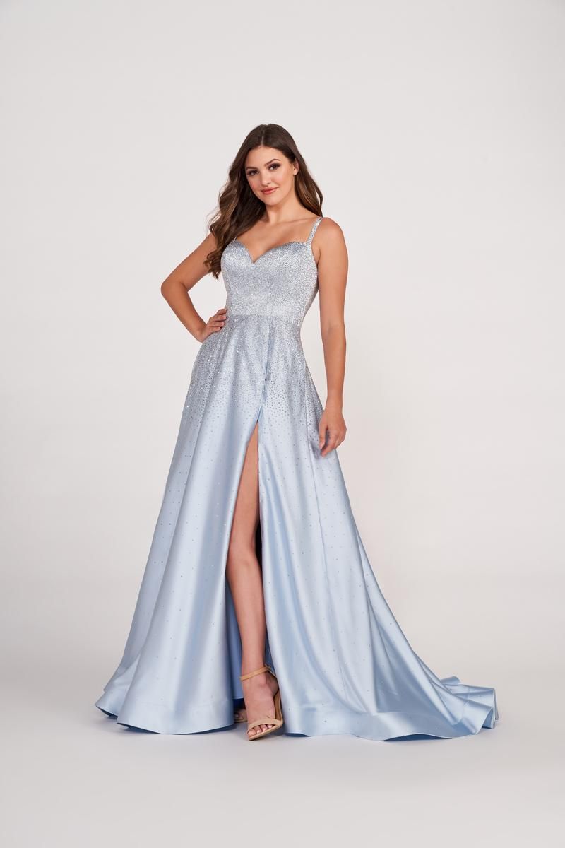 Ellie Wilde Long V-Neck Prom Dress EW34044 sold by Terry costa