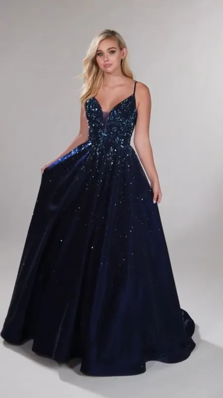 Ellie Wilde Long Jersey Ball Gown EW121005 made by Mon Cheri