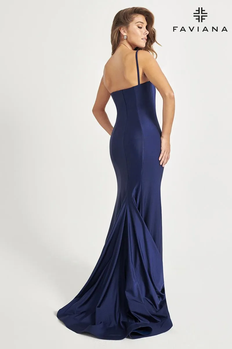 Faviana Simple One Shoulder Prom Dress 11071 sold by Terry costa product image thumbnail 3