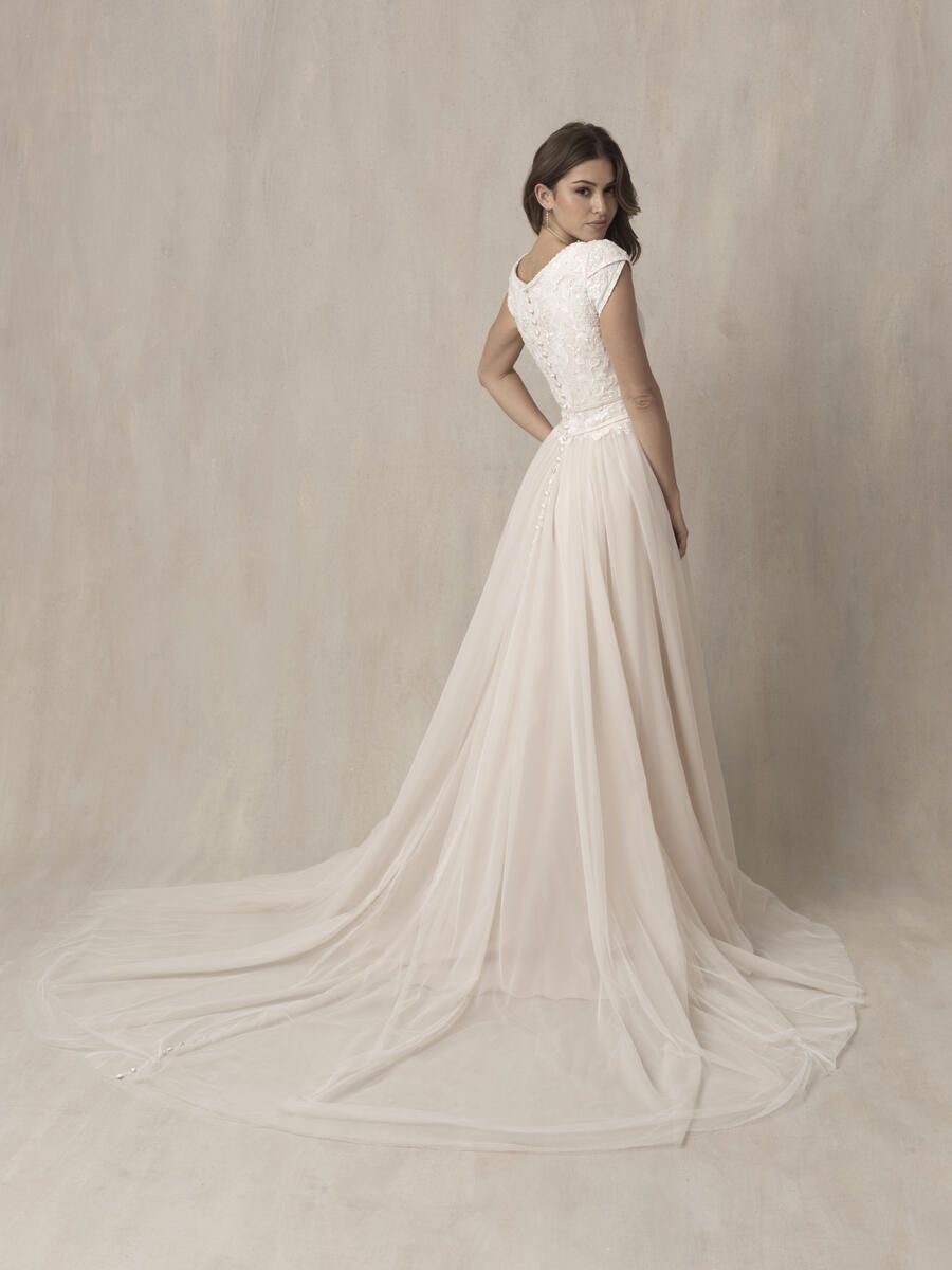 Allure Bridals Modest Dress M672 sold by Terry costa product image thumbnail 2