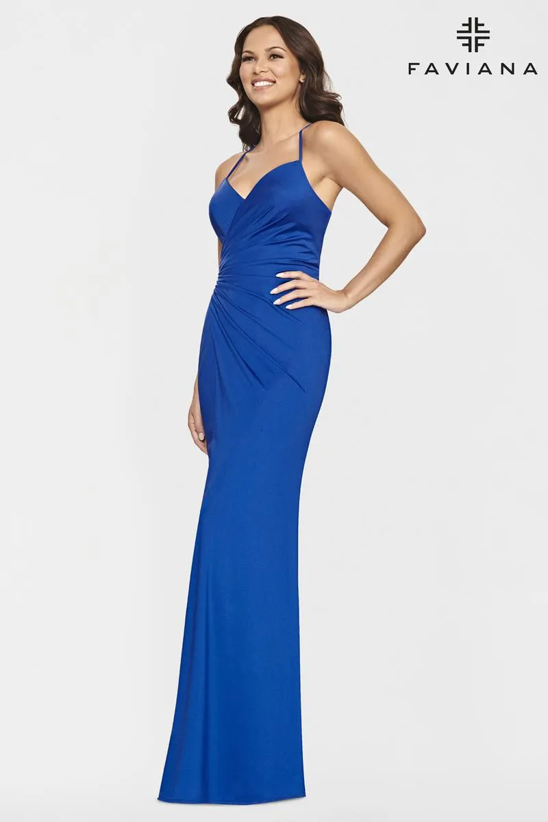 Faviana Tight V-Neck Prom Dress S10644 sold by Terry costa product image thumbnail 4