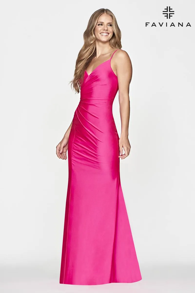 Faviana Tight V-Neck Prom Dress S10644 sold by Terry costa product image thumbnail 3