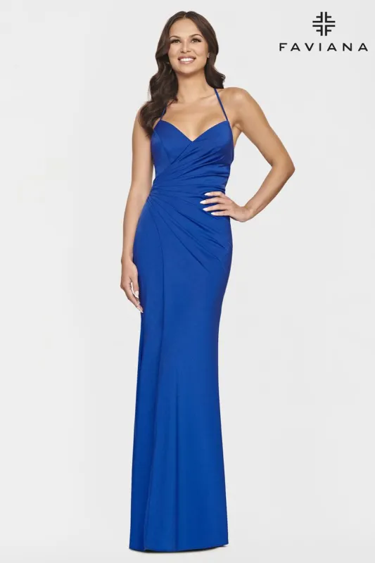 Faviana Tight V-Neck Prom Dress S10644 sold by Terry costa