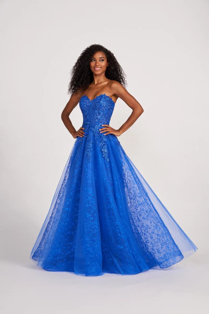 Ellie Wilde Strapless Corset Prom Dress EW34073 sold by Terry costa product image thumbnail 4