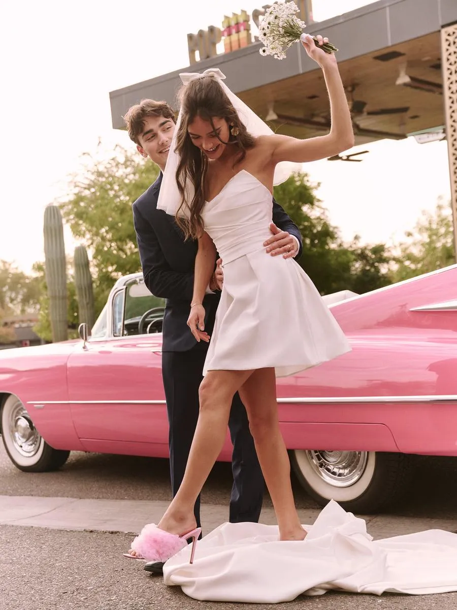 Rebecca Ingram "Ethelinda" Short Bridal Gown 24RS827 sold by Terry costa product image thumbnail 3