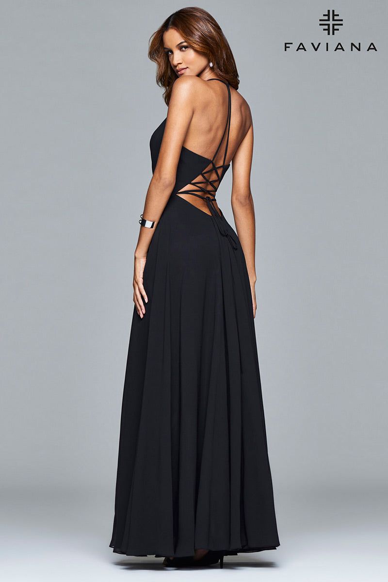 Faviana A-Line Chiffon Dress 7747 sold by Terry costa product image thumbnail 3