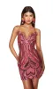 Alyce Paris V-Neck Swirl Homecoming Dress 4899 sold by Terry costa