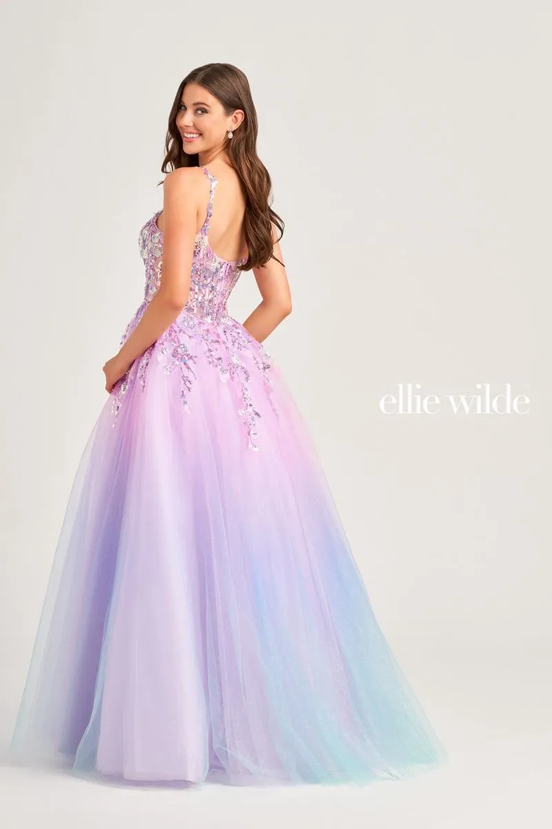Ellie Wilde Ombre Prom Dress EW35055 sold by Terry costa product image thumbnail 3