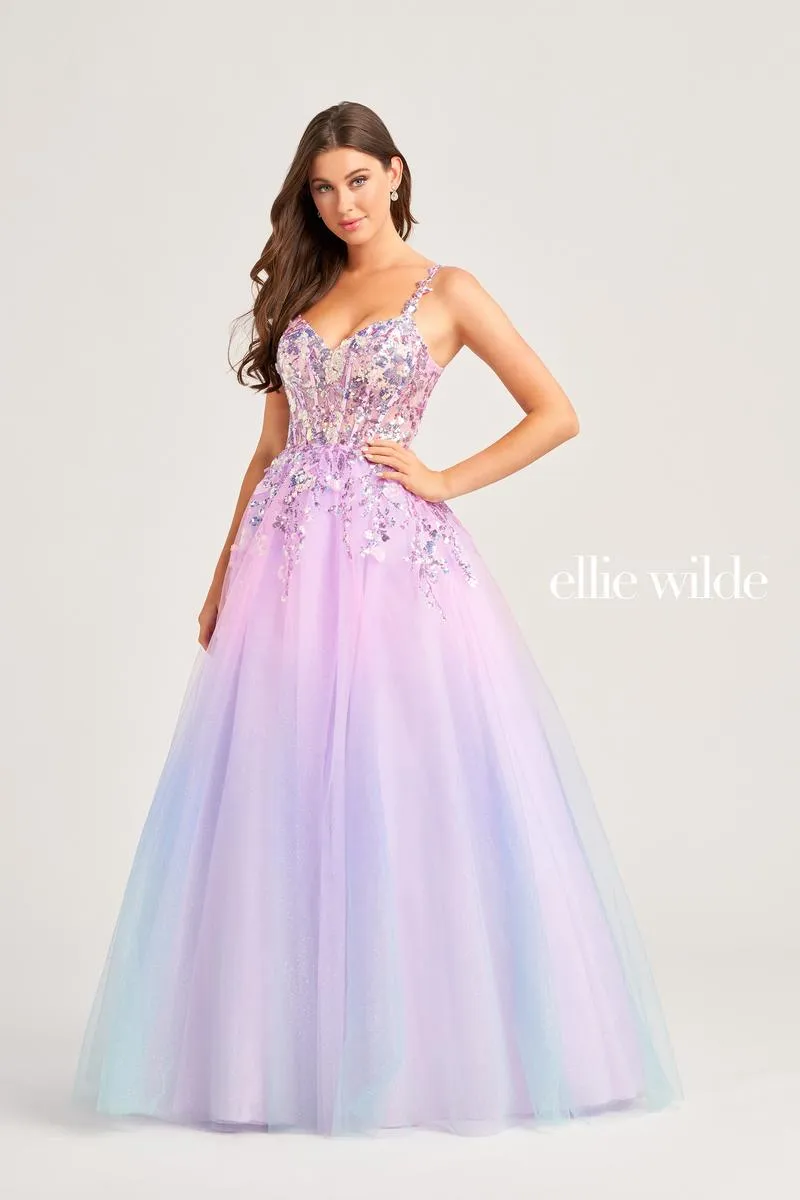 Ellie Wilde Ombre Prom Dress EW35055 sold by Terry costa product image thumbnail 2