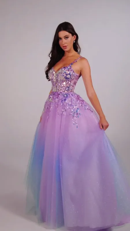 Ellie Wilde Ombre Prom Dress EW35055 made by Mon Cheri