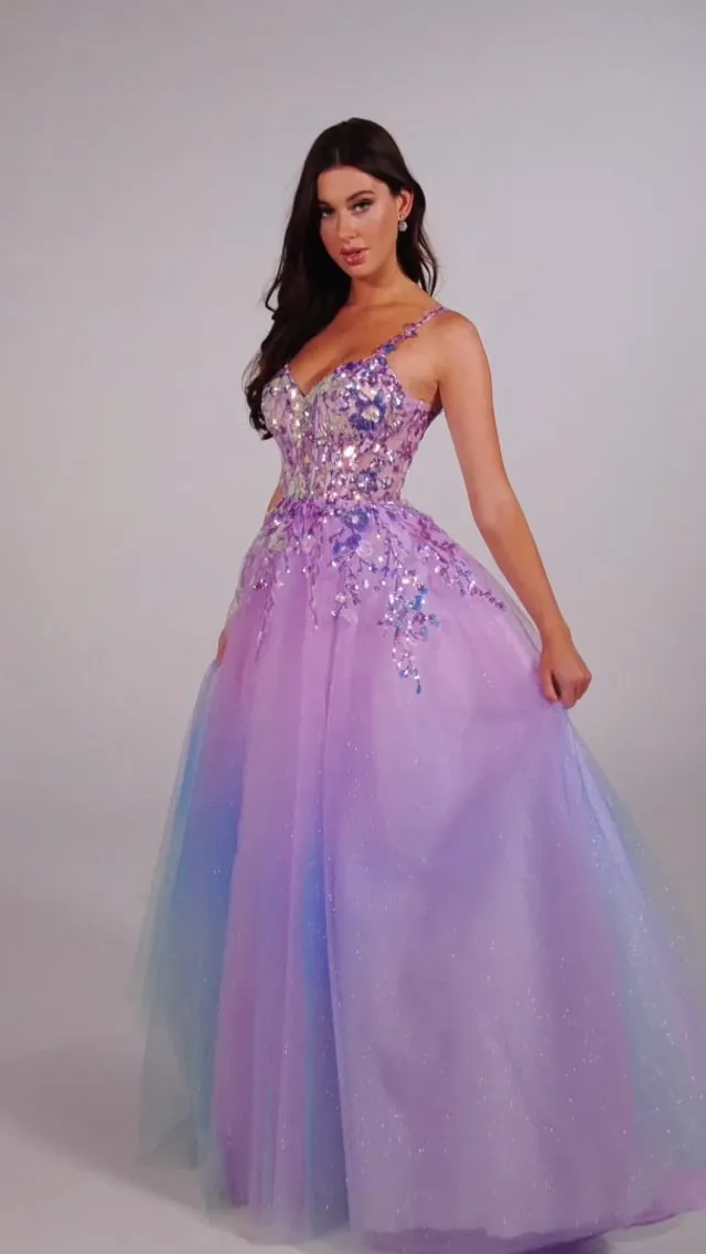 Ellie Wilde Ombre Prom Dress EW35055 sold by Terry costa