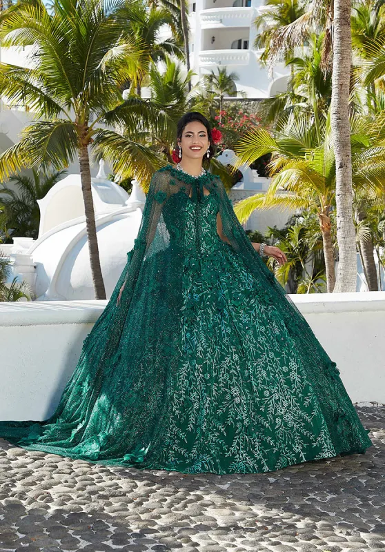 Vizcaya by Morilee Glitter Tulle Quince Cape 89370 sold by Terry costa