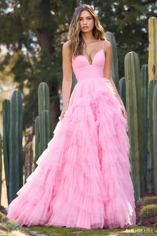 Sherri Hill Long Ruffle Ball Gown 55639 sold by Terry costa