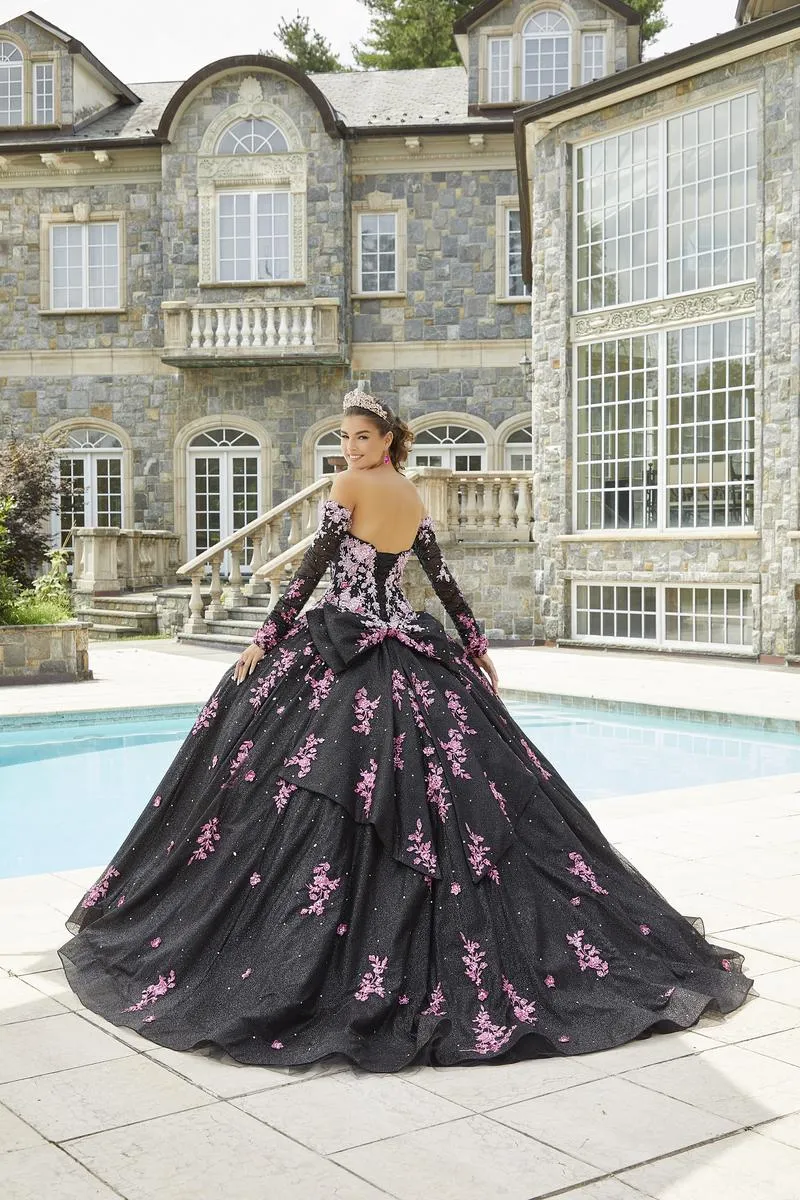 Vizcaya by Morilee Ombre Embroidered Quince Dress 89415 sold by Terry costa product image thumbnail 2