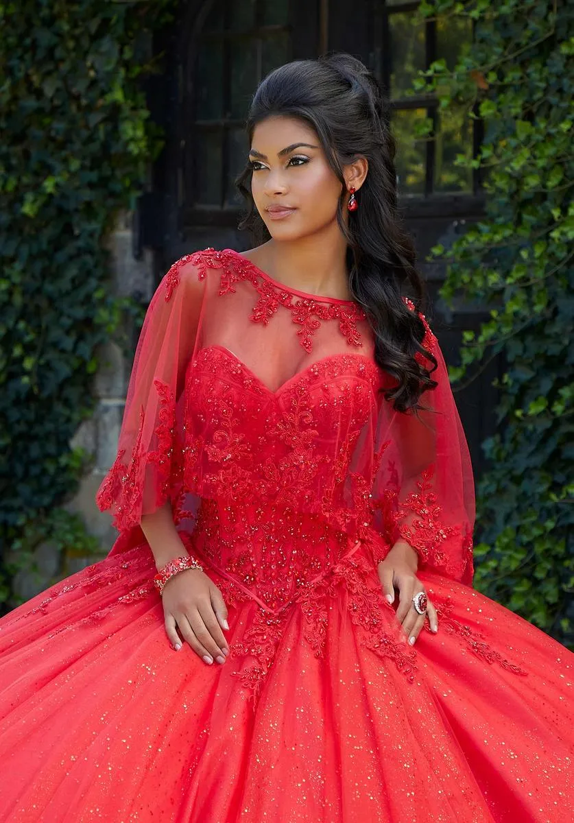 Vizcaya by Morilee Tulle Beaded Quince Dress 89451 sold by Terry costa product image thumbnail 5