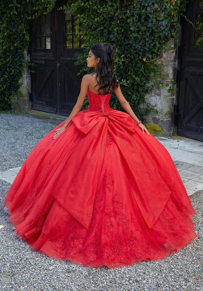 Vizcaya by Morilee Tulle Beaded Quince Dress 89451 sold by Terry costa product image thumbnail 2