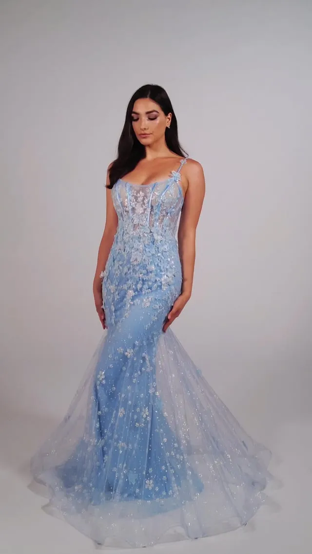 Ellie WIlde Tight Corset Prom Dress EW35241 sold by Terry costa