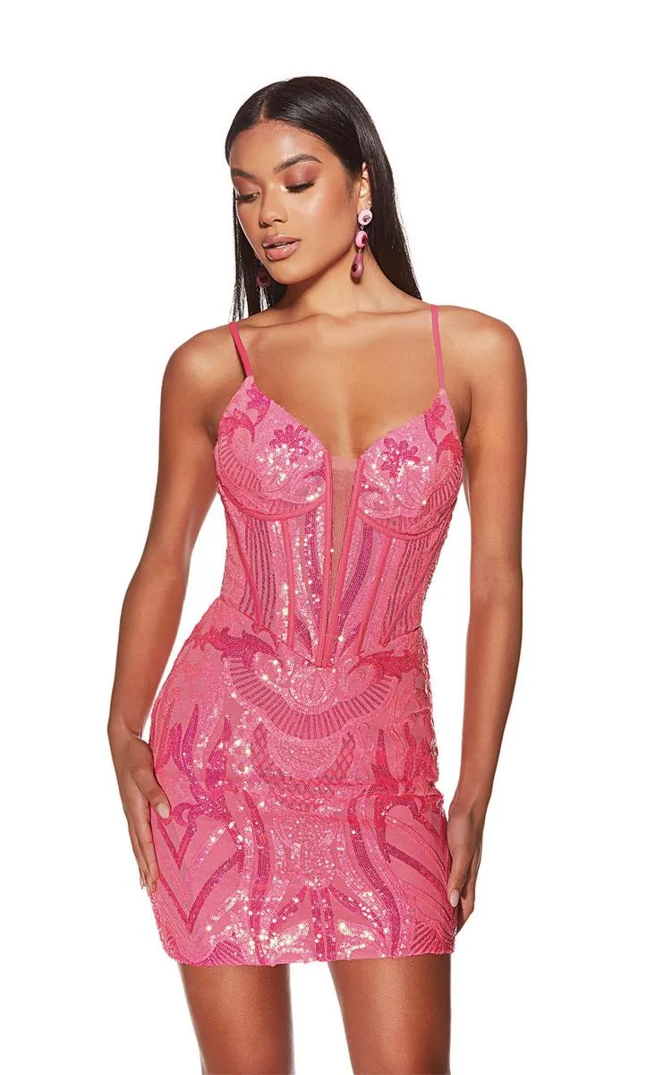 Alyce Paris Tight Short HoCo Dress 4905 sold by Terry costa product image thumbnail 4