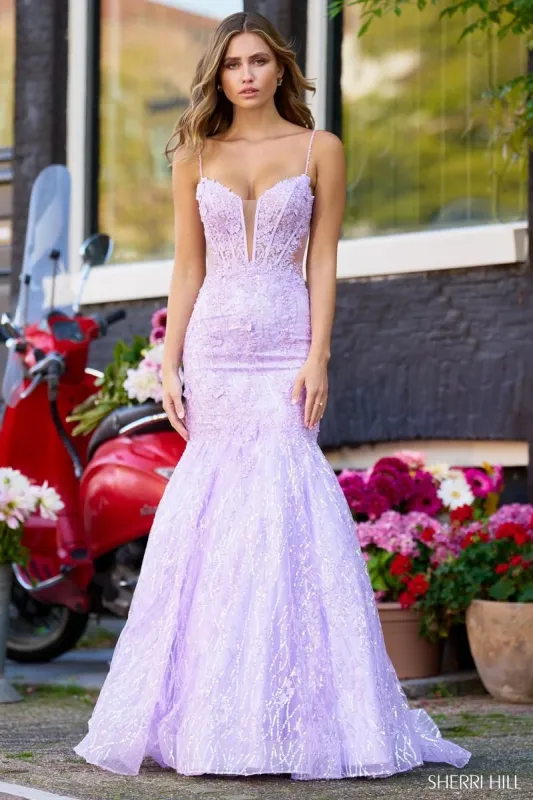 Sherri Hill Sequined Lace Mermaid Dress 56313 made by Terry costa