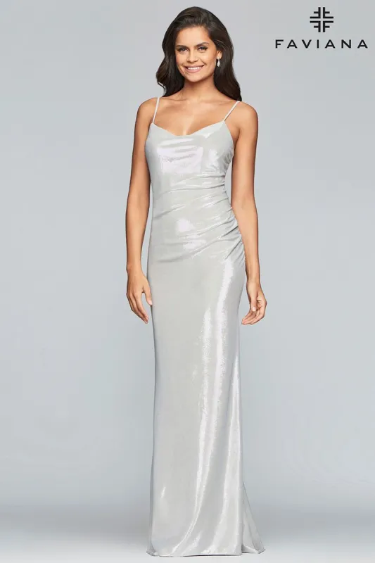 Faviana Glamour Dress S10256 sold by Terry costa