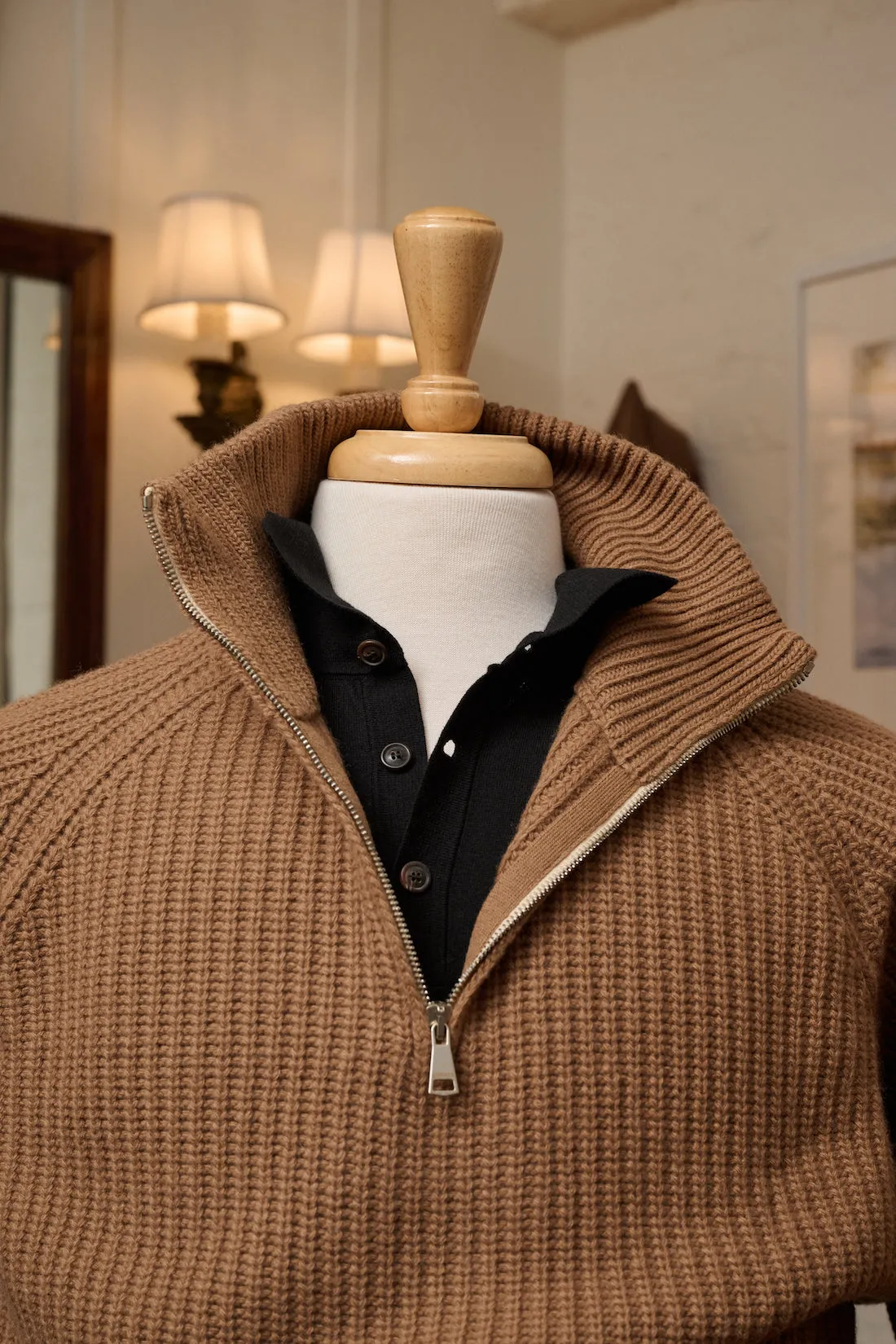Cotton Fine Gauge Short Sleeves Knitted Polo sold by Ghiaia Cashmere product image thumbnail 5