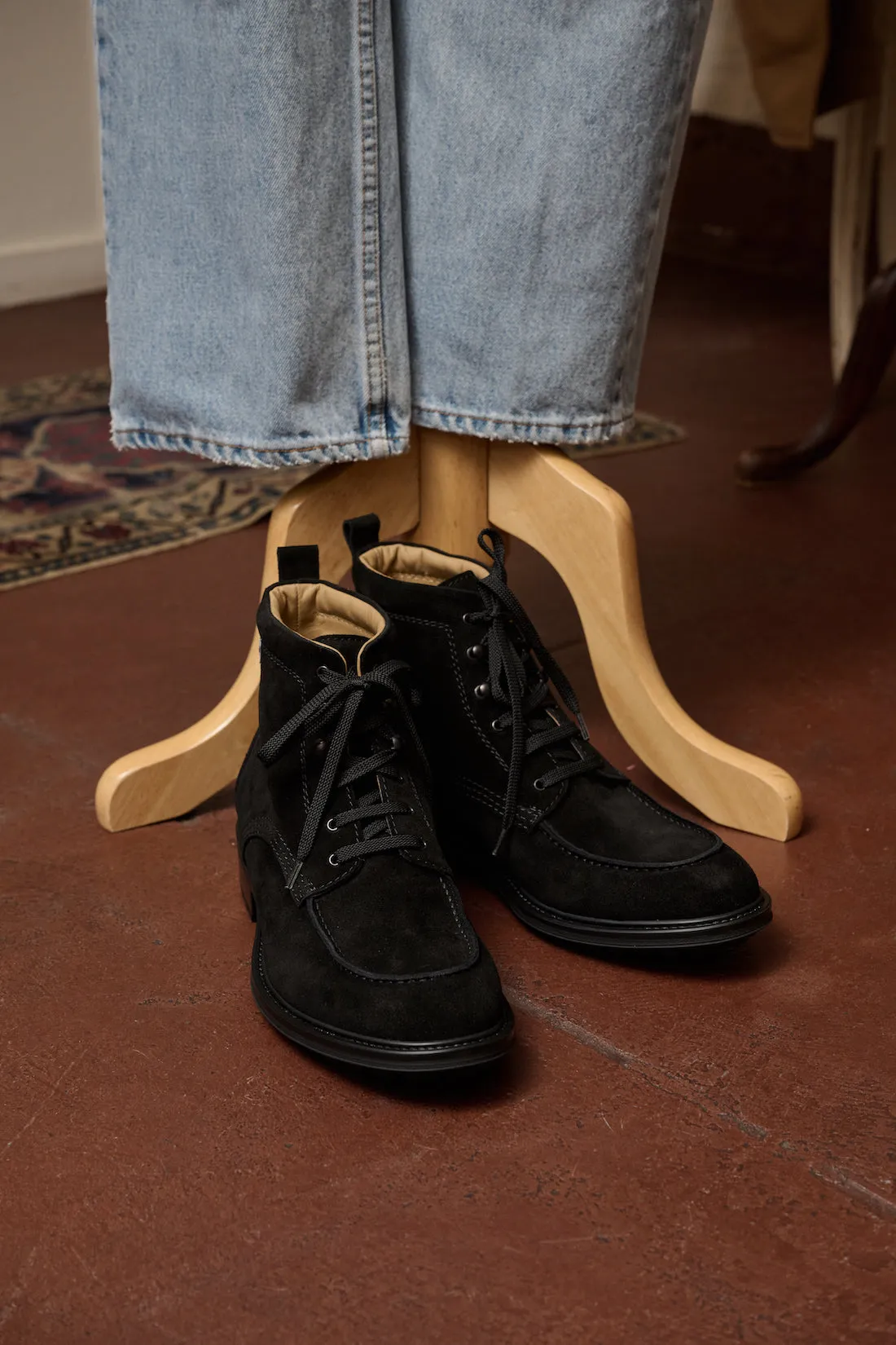 Combat Suede Hiking Boots sold by Ghiaia Cashmere