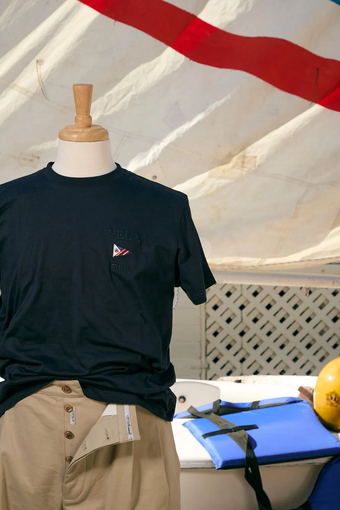 VELA Cotton Short Sleeves Crewneck T-Shirt sold by Ghiaia Cashmere product image thumbnail 5