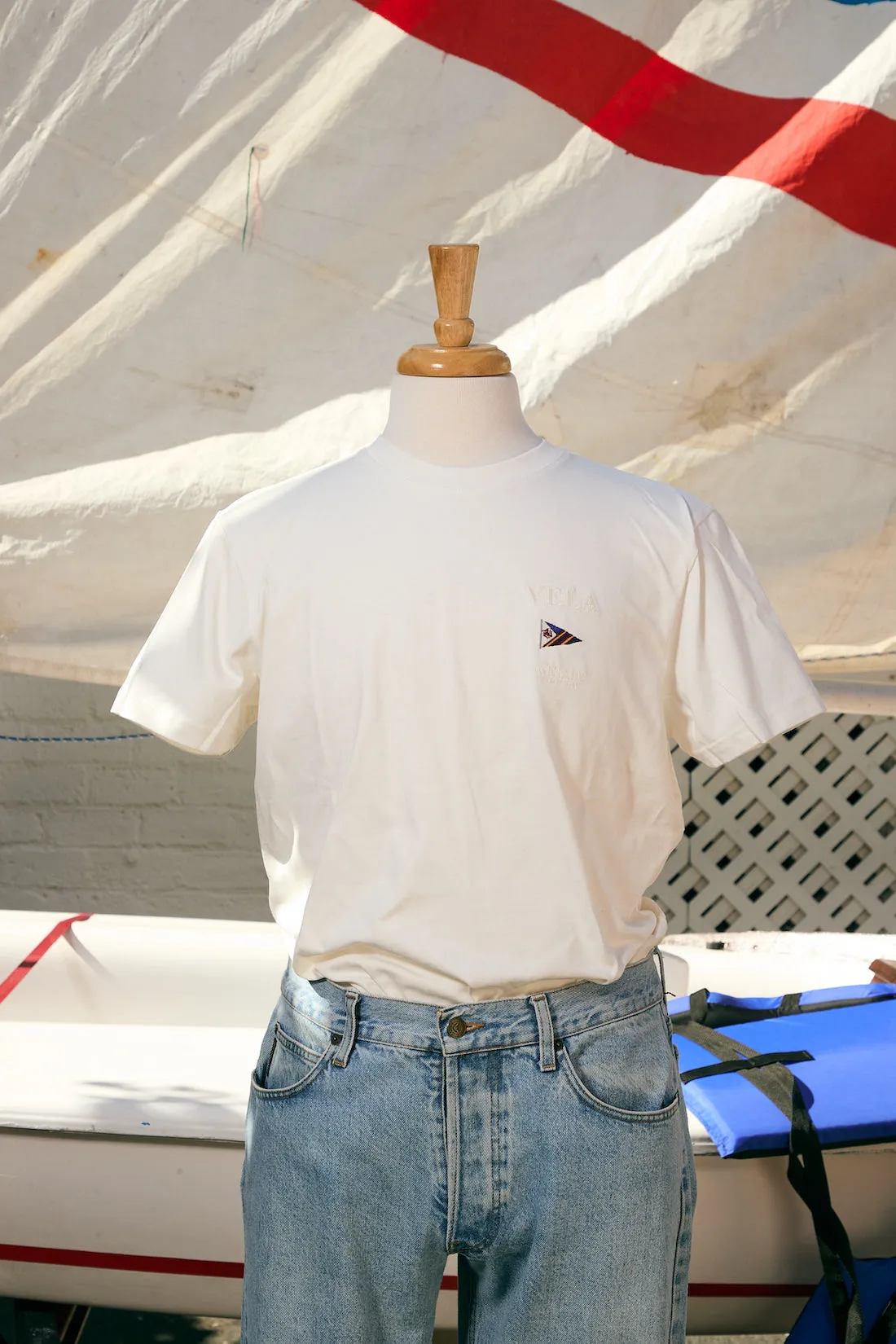 VELA Cotton Short Sleeves Crewneck T-Shirt sold by Ghiaia Cashmere product image thumbnail 3