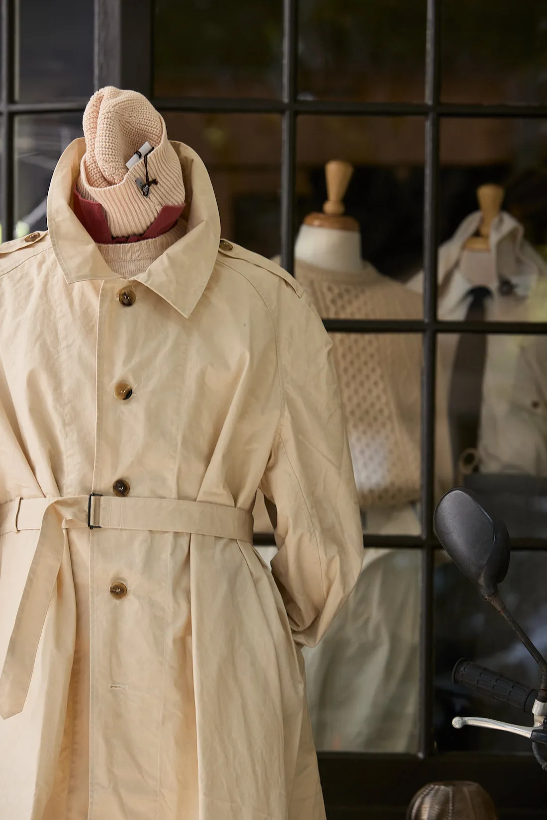 Waxed Cotton-Canvas Belted Trench Coat sold by Ghiaia Cashmere product image thumbnail 4