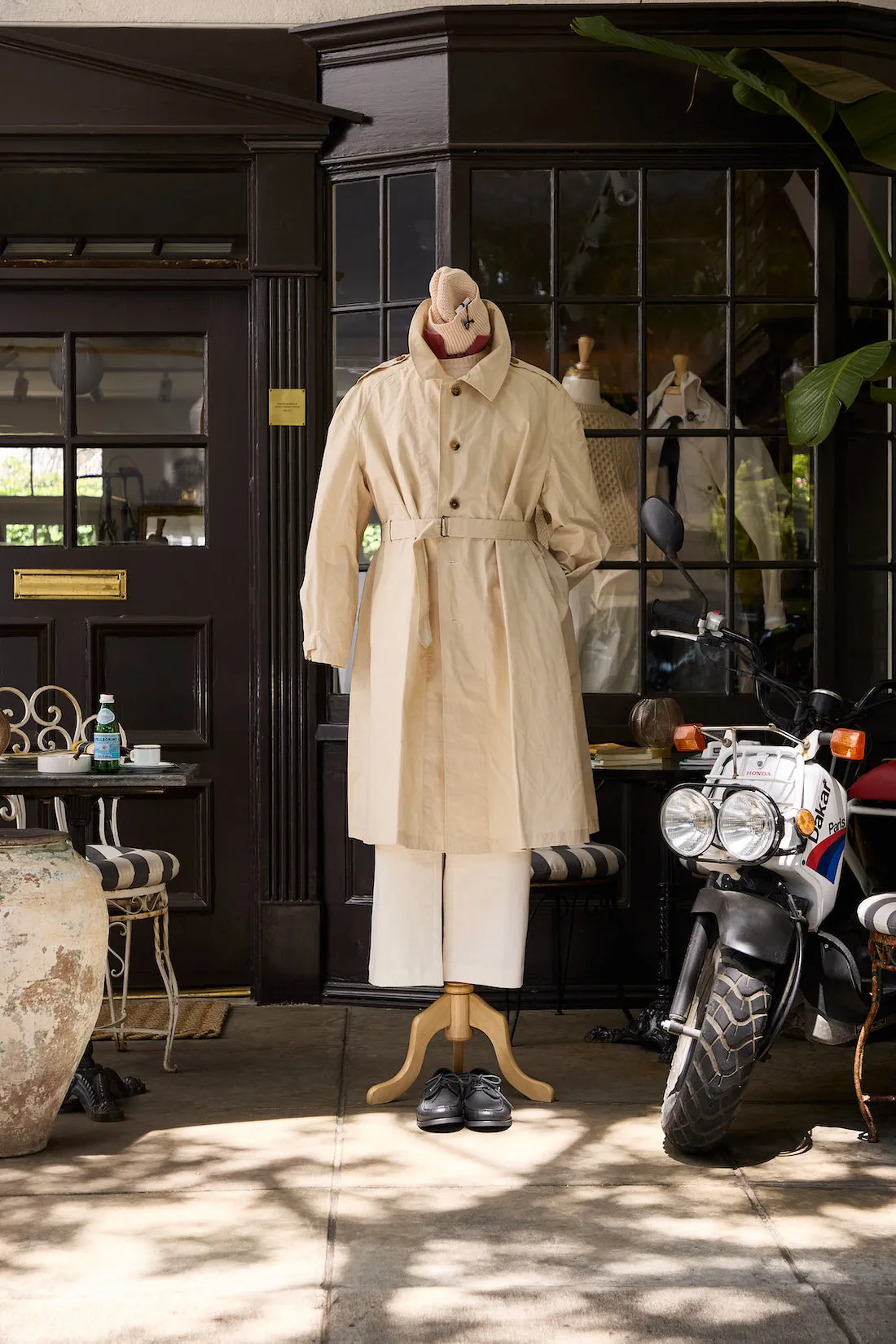 Waxed Cotton-Canvas Belted Trench Coat sold by Ghiaia Cashmere product image thumbnail 3