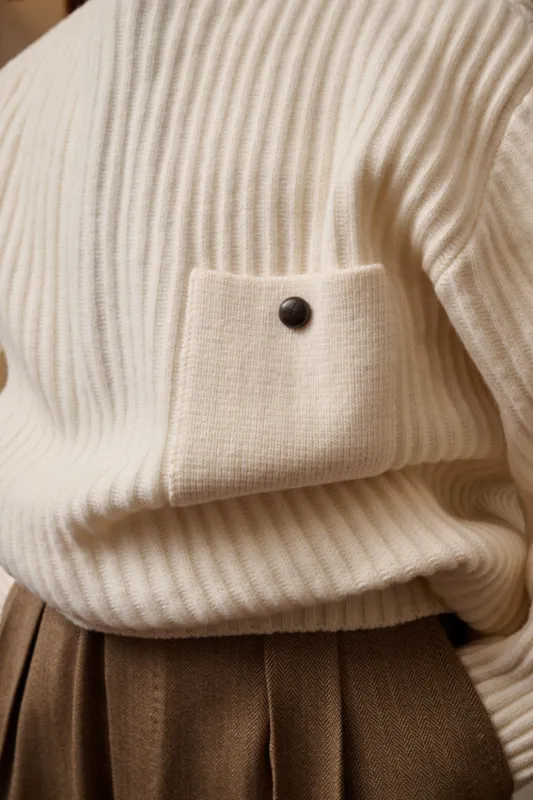 Commodore Wool Mock Neck sold by Ghiaia Cashmere